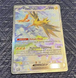 Pokemon Zapdos ex 202/165 Special Illustration Rare Holo Scarlet & Violet 151 - Image 1