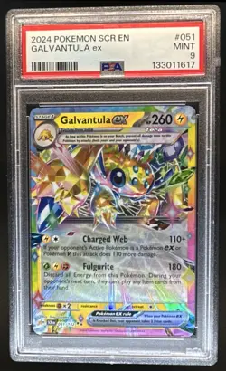 2024 Pokemon Stellar Crown Galvantula ex #051/142 PSA 9 - Image 1