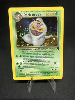 Dark Arbok 2/82 Pokemon Team Rocket Holo Swirl Rare - Image 1