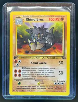 1999 Pokemon Jungle French Rhinoferos 1st Edition #45/64 - Image 1
