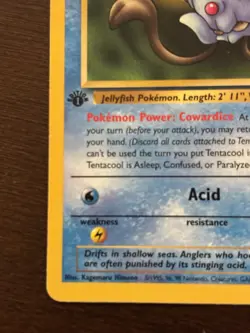 Pokemon TCG Tentacool Fossil 56/62 1st Edition Common Basic 30 HP English 1999 - Image 5