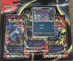pokemon phantasmal flames 3 pack blister sneasel - Image 1