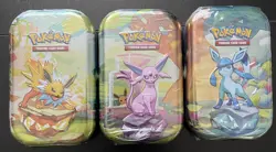 Pokemon TCG: Prismatic Evolutions Mini Tins x3 – Sealed - Image 1