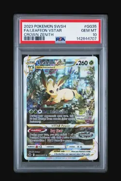 2023 Pokemon Crown Zenith Leafeon VSTAR SWSH GG35/GG70 PSA 10 NEW CERT - Image 2