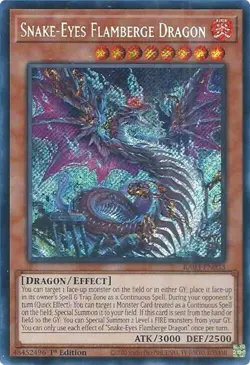 Yu-Gi-Oh! Snake-Eyes Flamberge Dragon (Secret Rare) Secret Rare RA03-EN033 NM - Image 1