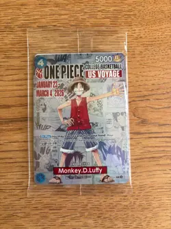 One Piece Monkey. D . Luffy U.S College Basketball Promo Card 🏀🔥 *SEALED* - Image 1