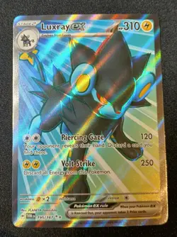 Pokemon TCG Luxray EX Twilight Masquerade Ultra Rare Full Art Card 195/167 - Image 1