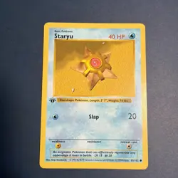 Pokemon Staryu 1st Edition Shadowless Card 65/102 Base Set - Image 1
