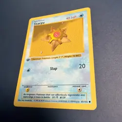 Pokemon Staryu 1st Edition Shadowless Card 65/102 Base Set - Image 2