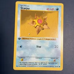 Pokemon Staryu 1st Edition Shadowless Card 65/102 Base Set - Image 4