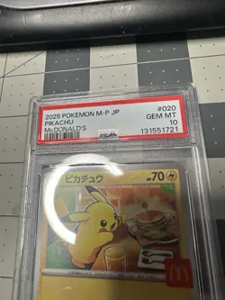 PSA 10 Pikachu McDonald's Promo #020/M-P - 2025 Japanese Pokemon Card - Gem Mint - Image 4