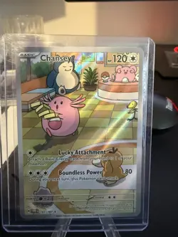 Pokemon Chansey Illustration Rare Full Art Holo Card 187/167 Twilight Masquerade - Image 1