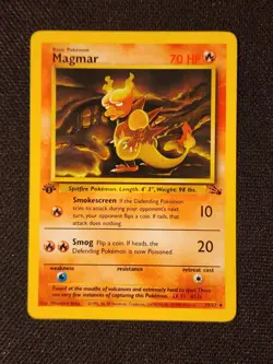 1999 Pokemon TCG Magmar Fossil 1st Edition Uncommon Card 39/62 - NM SEE PICS! - Image 1