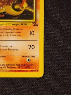 1999 Pokemon TCG Magmar Fossil 1st Edition Uncommon Card 39/62 - NM SEE PICS! - Image 3