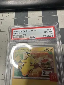 PSA 10 Pikachu McDonald's Promo #020/M-P - 2025 Japanese Pokemon Card - Gem Mint - Image 5