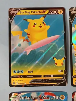Pokemon Celebrations Surfing & Flying Pikachu V & VMAX Pikachu 005/025 (5)Cards - Image 3