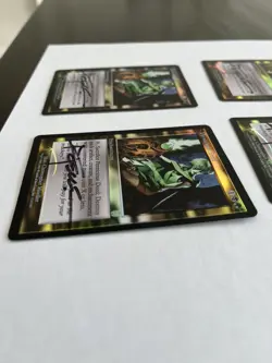 Mtg Magic Apocalypse FOUR PERNICIOUS DEED FOIL X4 Signed by Christopher Moeller - Image 2