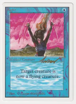 Gold Signed Flight LP Unlimited Artist Anson Maddocks 1993 MTG Magic Vintage! - Image 1