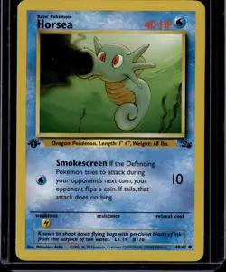 Pokemon 1999 1st Edition Fossil HORSEA 49/62 - Image 1