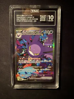 TAG 10 POKEMON Team Rocket's Crobat ex SAR 127/098 SV10 Glory Japanese PSA - Image 1