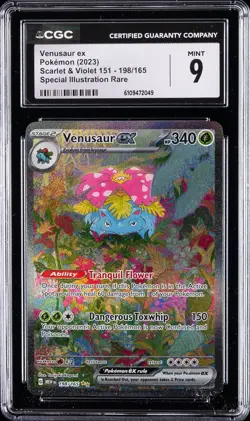 2023 POKEMON SCARLET & VIOLET 151 SPECIAL ILLUSTRATION RARE VENUSAUR EX CGC 9 - Image 1