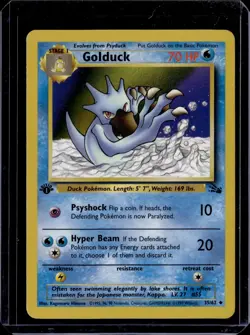 Pokemon 1999 1st Edition Fossil GOLDUCK 35/62 - Image 1