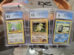 Pokemon Graded Lot 1st Edition Gym Heroes Team Rocket Dratini Sandshrew Poliwag - Image 1