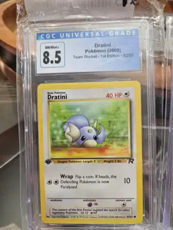 Pokemon Graded Lot 1st Edition Gym Heroes Team Rocket Dratini Sandshrew Poliwag - Image 4