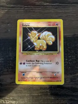 Pokemon Vulpix Base Set 68/102 50 HP Confuse Ray Common Wizards English - Image 1