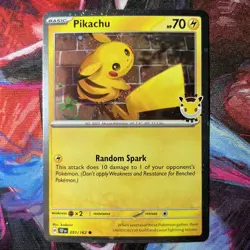 Pokemon TCG- Pikachu 051 /162 Stamped 2026 Pokemon Day 30 Promo - Image 1
