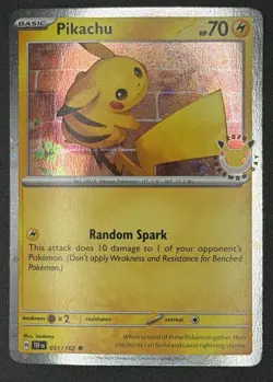 Pikachu 051 /162 Stamped 2026 Pokemon Day 30 Promo TCG - NM-MT - Image 1