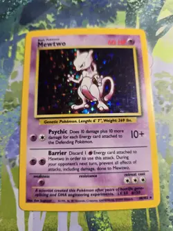 Mewtwo Holo Base Set 10/102 Ultra Rare Pokemon Card - Image 1