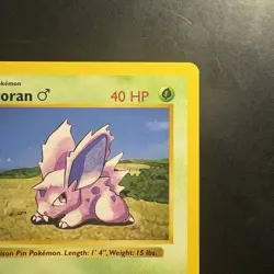 Pokemon Vintage 1st Edition Nidoran M 055/102 Base Set Shadowless 3d-stamp 1999 - Image 3