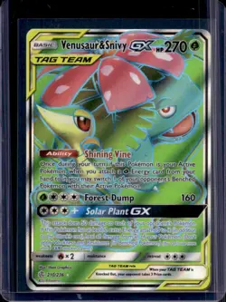 2019 Pokemon SM Cosmic Eclipse Venusaur Snivy Tag Team #210/236 - Image 1