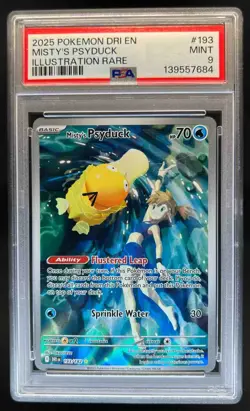 2025 Pokemon Destined Rivals Misty's Psyduck #193/182 PSA 9 - Image 1