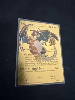 Pokemon Charizard Delta Species - Custom Gold Foil Fan Art - 120 HP - Image 1