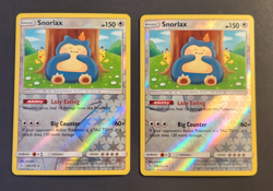 Pokemon Snorlax 158/214 Sm-Unbroken Bonds Holo Rare Reverse Holo NM 2x (both) - Image 1