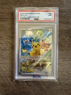 Pokemon Pikachu 027 Sv: Scarlet & Violet Promo Holo Promo PSA 9 - Image 1