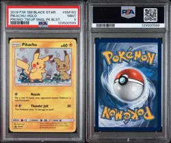Pokemon Pikachu Team Up Blister Black Star Holo Promo SM162 PSA 9 GALAXY SWIRL - Image 3