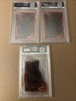 2002 YuGiOh Hinotama Beast Fangs Fissure LOB PSA 5/6 Lot Of 3 Blue Eyes - Image 4