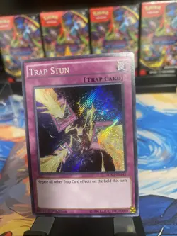 Yu-Gi-Oh Trap Stun LC5D-EN141 Secret Rare 1st Edition Near Mint Condition - Image 1