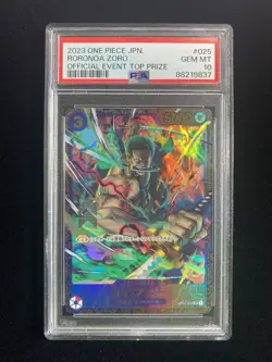 2023 One Piece JPN. Roronoa Zoro Official Event Top Prize OP01-025 SR PSA10 BZ02 - Image 1