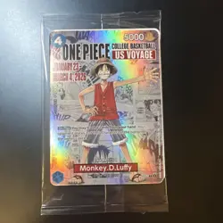 SEALED One Piece Monkey D. Luffy College Basketball US Voyage Promo Card - Image 1