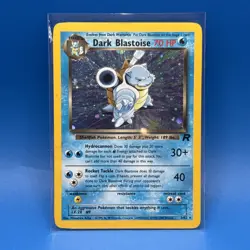 Pokemon Dark Blastoise Holo Rare TCG Card 3/82 SWIRL Wotc Holo - Image 1