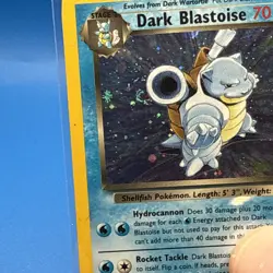 Pokemon Dark Blastoise Holo Rare TCG Card 3/82 SWIRL Wotc Holo - Image 3