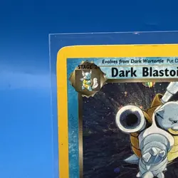 Pokemon Dark Blastoise Holo Rare TCG Card 3/82 SWIRL Wotc Holo - Image 4