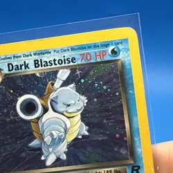 Pokemon Dark Blastoise Holo Rare TCG Card 3/82 SWIRL Wotc Holo - Image 5