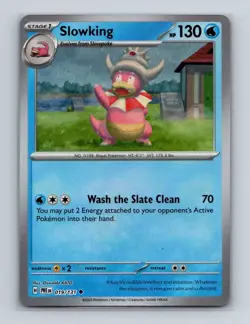 Slowking 019 Pokemon Prismatic Evolutions Master Ball Reverse Holo Card NM+ (a) - Image 1