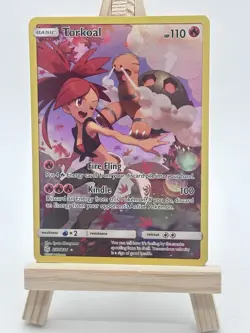 Torkoal 237/236 Cosmic Eclipse Character Secret Rare Full Art Holo Pokemon Card - Image 1