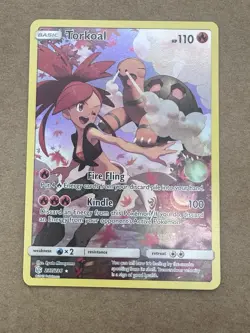 Torkoal 237/236 Cosmic Eclipse Character Secret Rare Full Art Holo Pokemon Card - Image 3